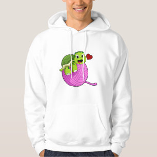 Turtle with Ball of Wool Hoodie