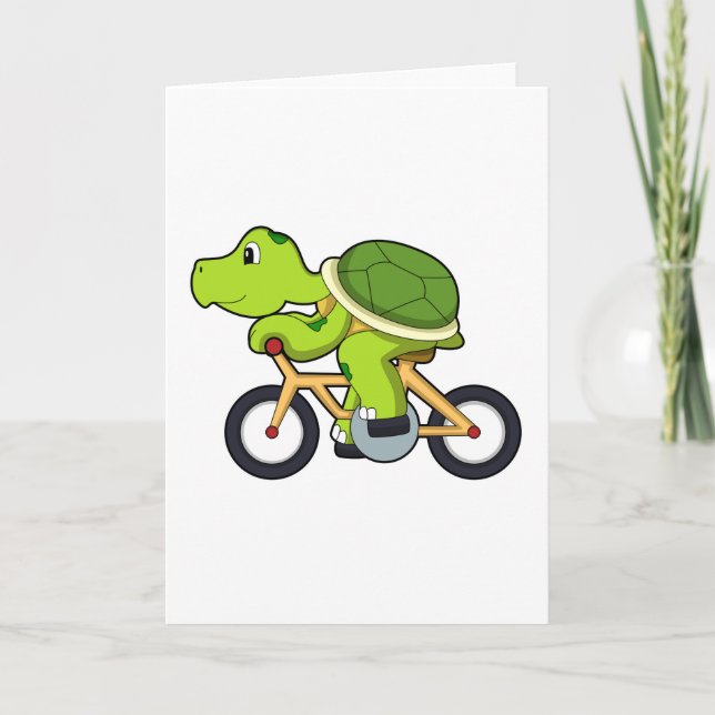 Turtle with Bicycle.PNG Card (Front)