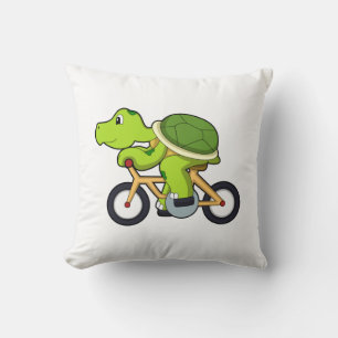 Turtle with Bicycle.PNG Cushion