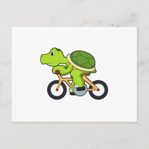 Turtle with Bicycle.PNG Postcard