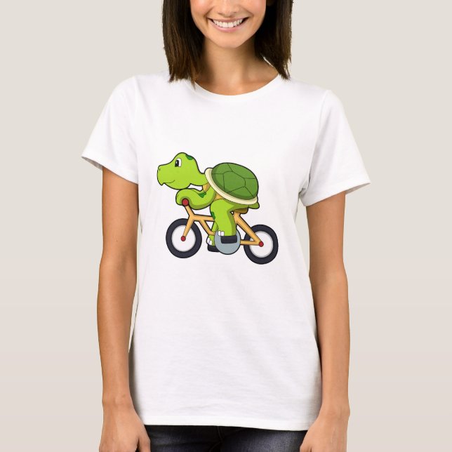 Turtle with Bicycle.PNG T-Shirt (Front)