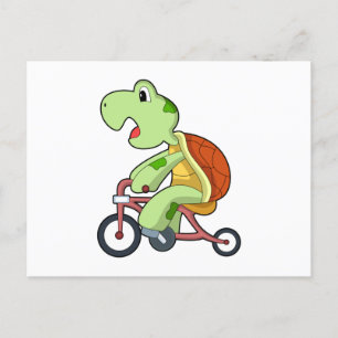 Turtle with Bicycle Postcard