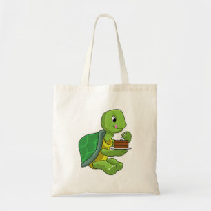Turtle with Cake Tote Bag