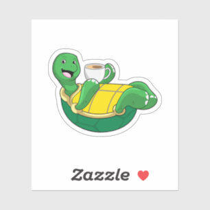 Turtle with Cup of Coffee