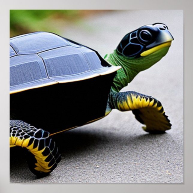 Turtle with Metal Shell Concept Art Poster (Front)