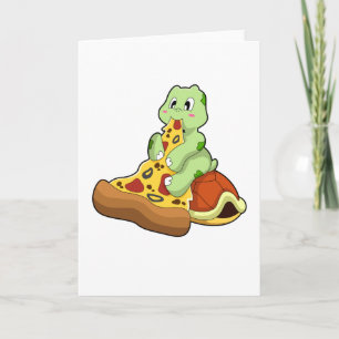 Turtle with Pizza Card