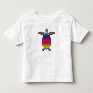 Turtle with Rainbow Colours Toddler T-Shirt