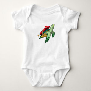 Turtle with Rocket Baby Bodysuit