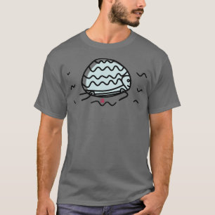 turtle with round shape in blue colour T-Shirt