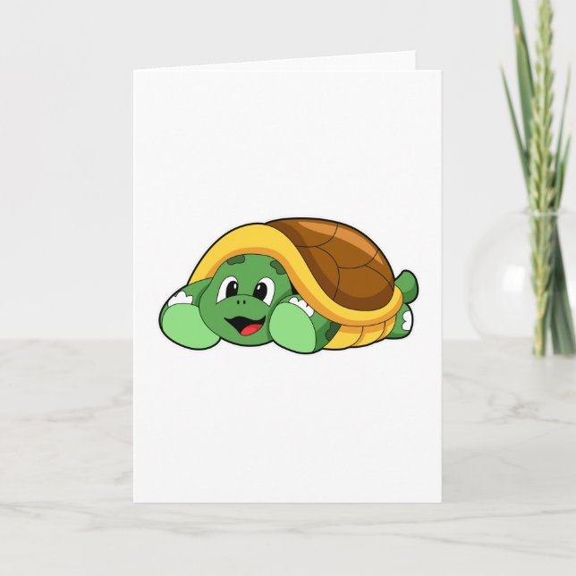 Turtle with Shell as Blanket Card (Front)