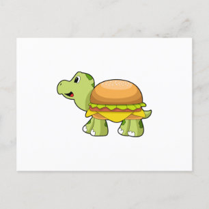 Turtle with Shell as Burger.PNG Postcard