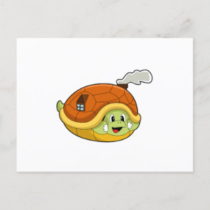 Turtle with Shell as House Postcard