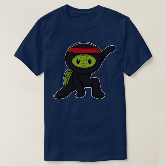 Turtle with Shell as Ninja T-Shirt (Design Front)