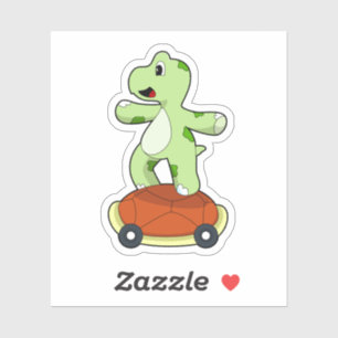 Turtle with Shell as Skateboard