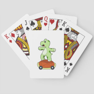 Turtle with Shell as Skateboard Playing Cards