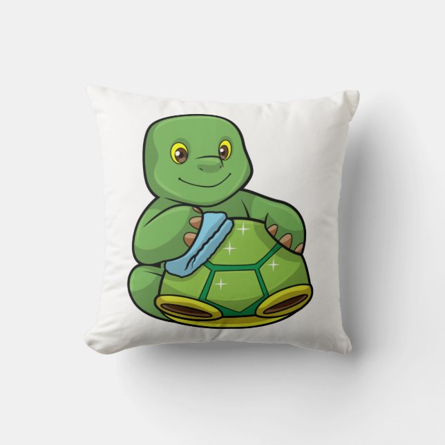 Turtle with Shell & Cleaning rag Cushion (Front)