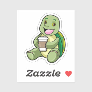 Turtle with Shell & Coffee to go