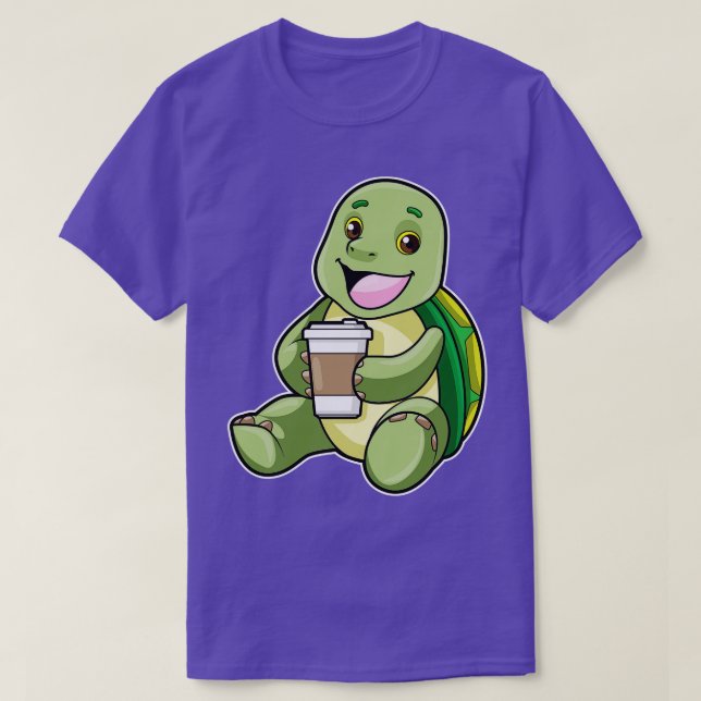 Turtle with Shell Coffee to go T-Shirt (Design Front)