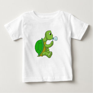 Turtle with Soap bubbles Baby T-Shirt