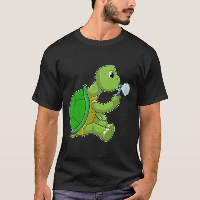 Turtle with Soap bubbles T-Shirt (Front)