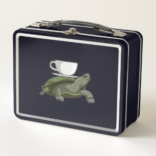 Turtle with Teacup Metal Lunch Box