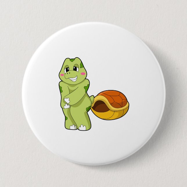 Turtle without Shell Shy.PNG 7.5 Cm Round Badge (Front)