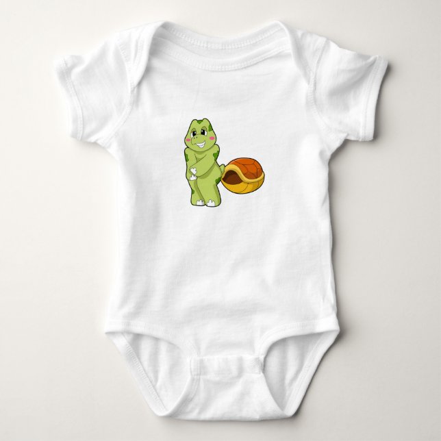 Turtle without Shell Shy.PNG Baby Bodysuit (Front)