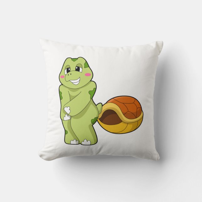 Turtle without Shell Shy.PNG Cushion (Front)
