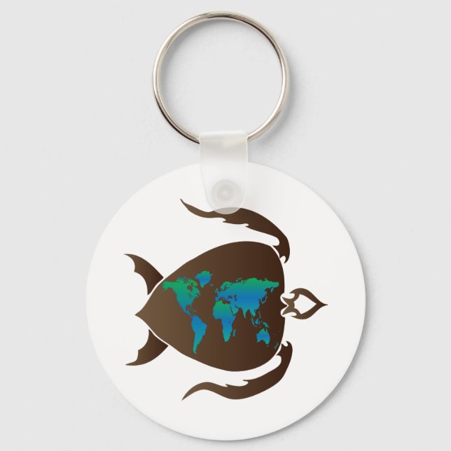 Turtle-world Key Ring (Front)