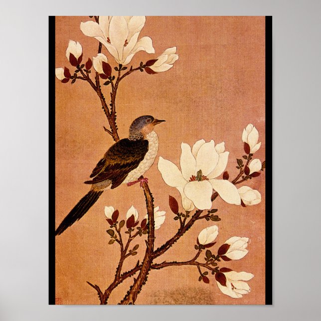 Turtledove on Flowering Branch_The Orient Poster (Front)