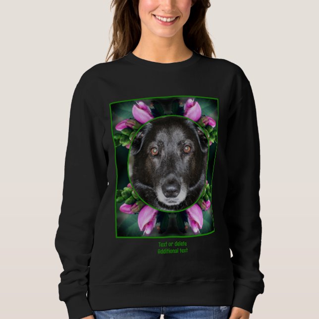 Turtlehead Flower Frame Create Your Own Pet Photo Sweatshirt (Front)