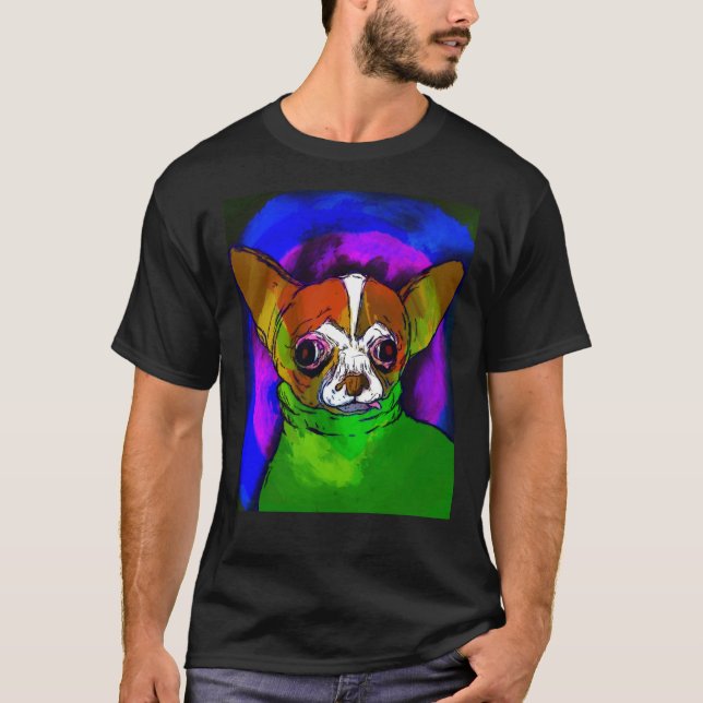 Turtleneck Chihuahua T-Shirt (Front)