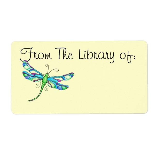 Turtles and Dragonfly Book Label (Front)
