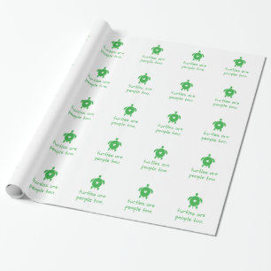 Turtles Are People Too wrapping paper