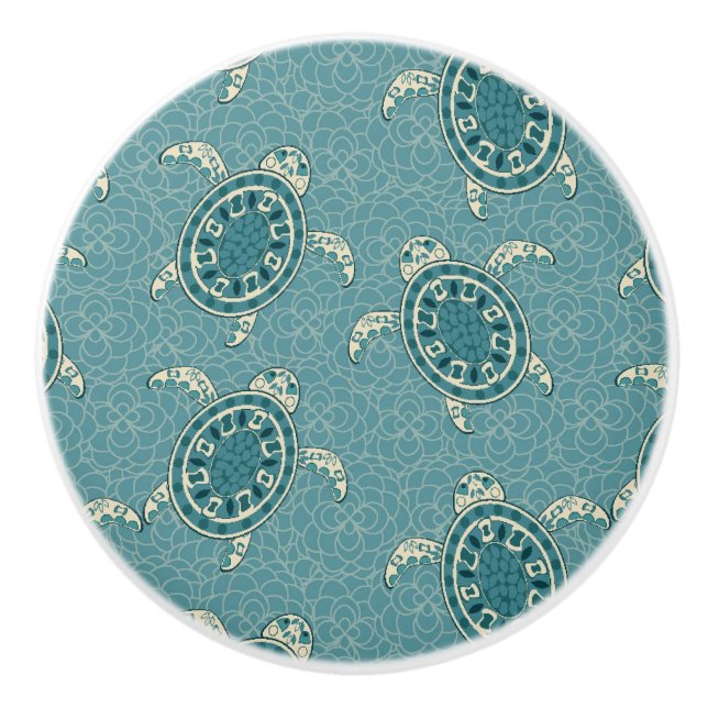 turtles background ceramic knob (Front)