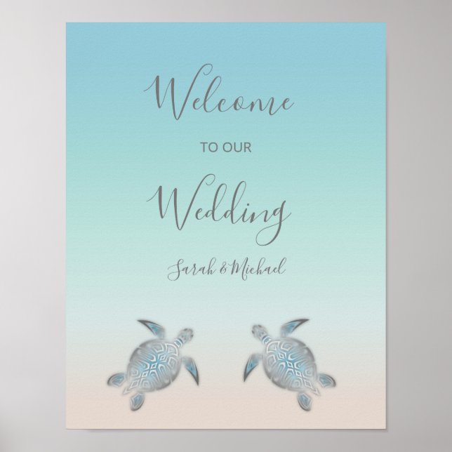 Turtles Beach Style Wedding Poster (Front)