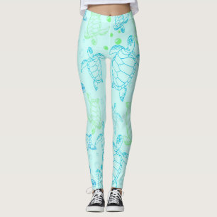 Turtles Blue Water Leggings