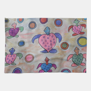 Turtles & Circles Tea Towel