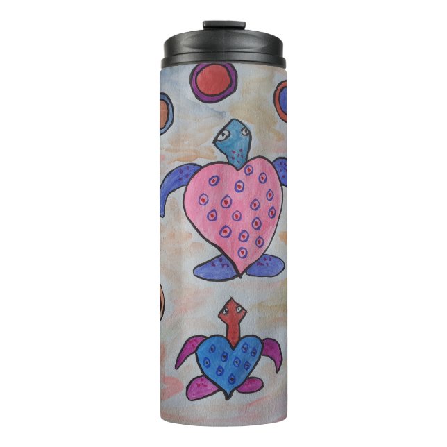 Turtles & Circles Thermal Tumbler (Front)