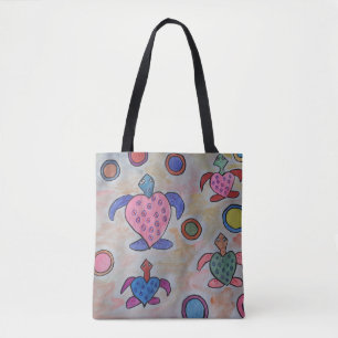 Turtles & Circles Tote Bag