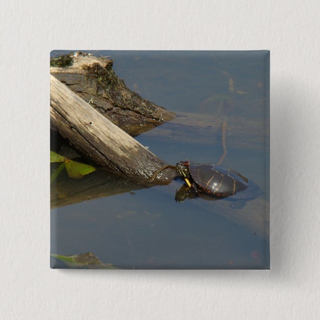 Turtle's Day Off 15 Cm Square Badge (Front)