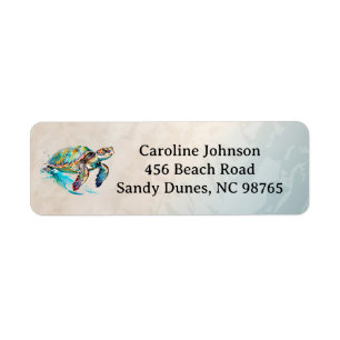 Turtles Design Label Return Address Label