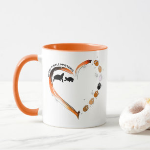 Turtles Every Turtle Matters Golden Heart Paws Mug