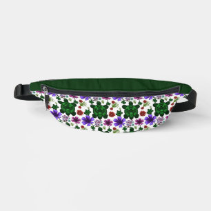 Turtles floral pattern bum bags