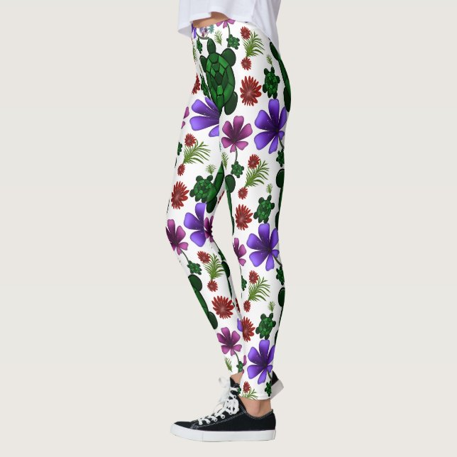 Turtles floral pattern  leggings (Left)