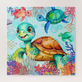 Turtles Having Fun Jigsaw Puzzle