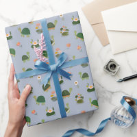 Turtles & Lily Pads on Light Blue