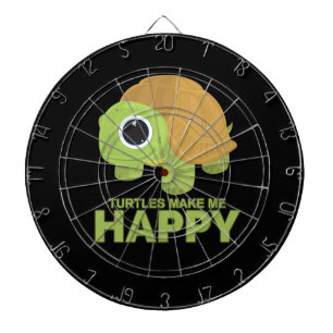 Turtles Make Me Happy Dartboard
