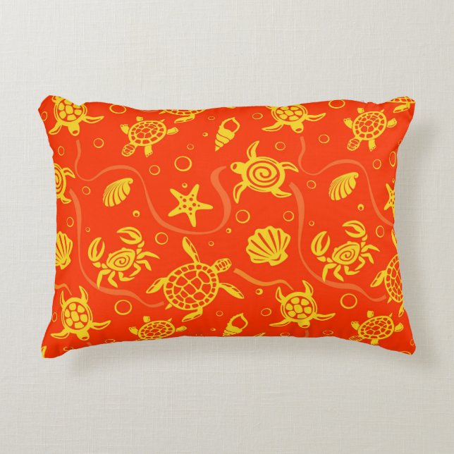 Turtles Pattern Decorative Cushion (Front)