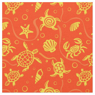 Turtles Pattern Fabric